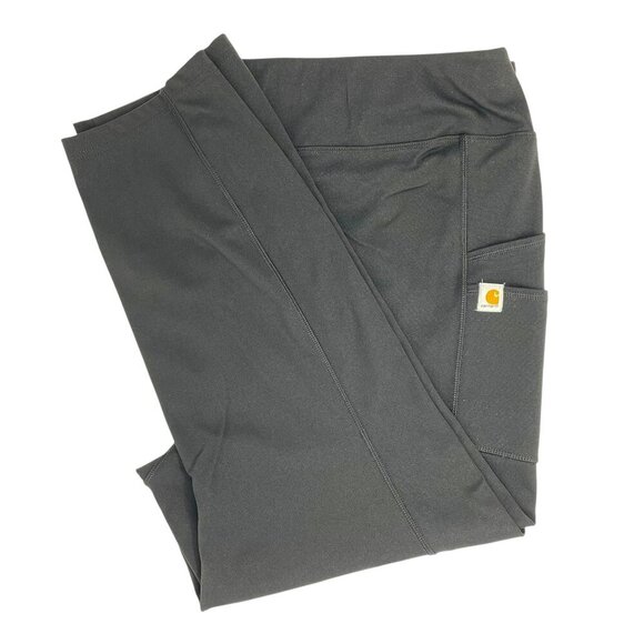 NWOT Carhartt Black Pull-On Stretchy Fitted Ankle Leggings Women's 2X Workwear - Picture 1 of 12